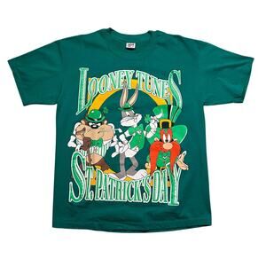 Vintage 90s Looney Tunes St. Patrick’s Day Big Graphic T-Shirt 1994 XL